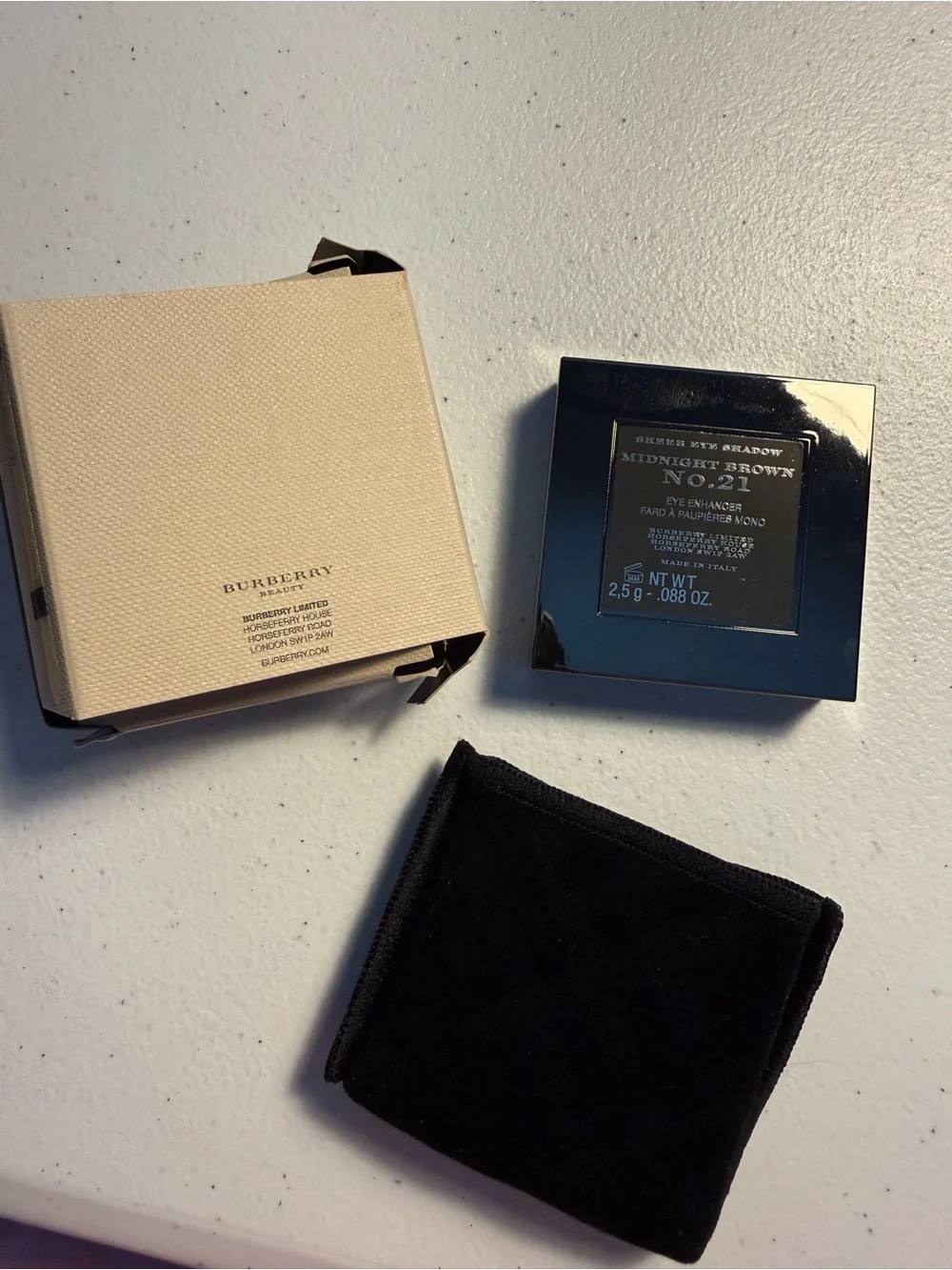 burberry sheer single eye shadow No.21 midnight brown BNIB